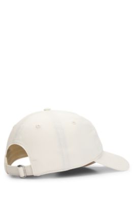 Cap aus Baumwolle mit aufgesticktem Double-B-Monogramm, Wei&szlig;