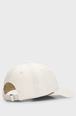 Casquette en coton avec monogramme double&nbsp;B brod&eacute;, Blanc