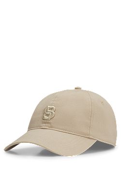 Cotton cap with embroidered Double B monogram