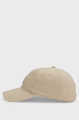 Casquette en coton avec monogramme double&nbsp;B brod&eacute;, Beige clair
