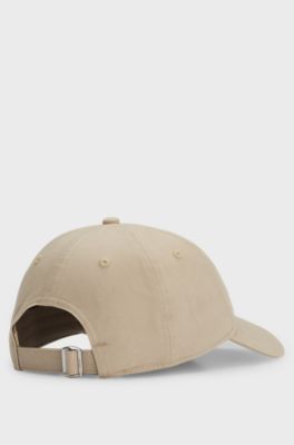 Katoenen pet met gestikt Double B-monogram, Lichtbeige