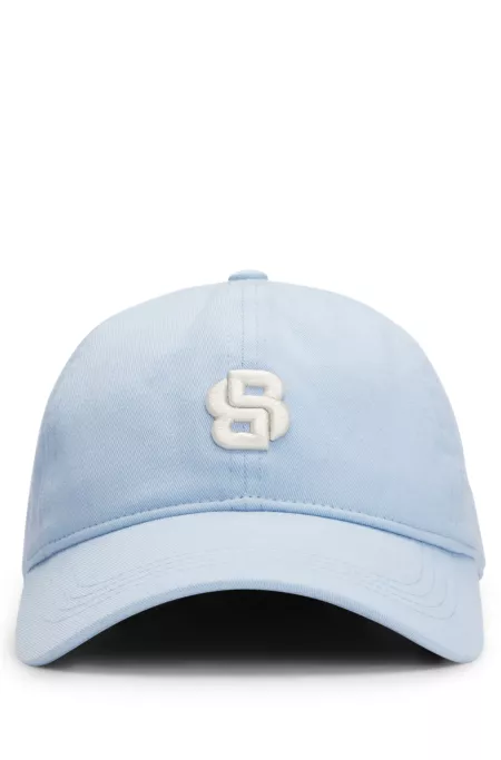 Cotton cap with embroidered Double B monogram