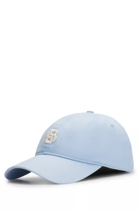 Cotton cap with embroidered Double B monogram
