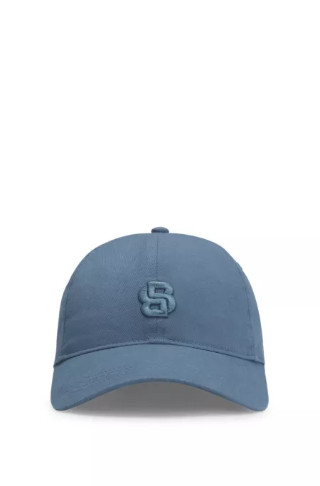 Cotton cap with embroidered Double B monogram