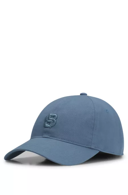Cotton cap with embroidered Double B monogram