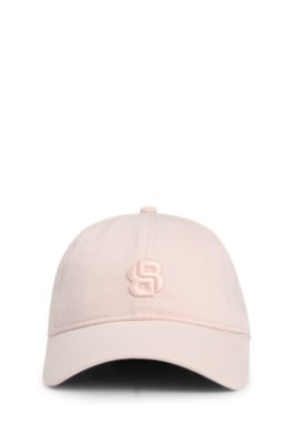 Cotton cap with embroidered Double B monogram, light pink