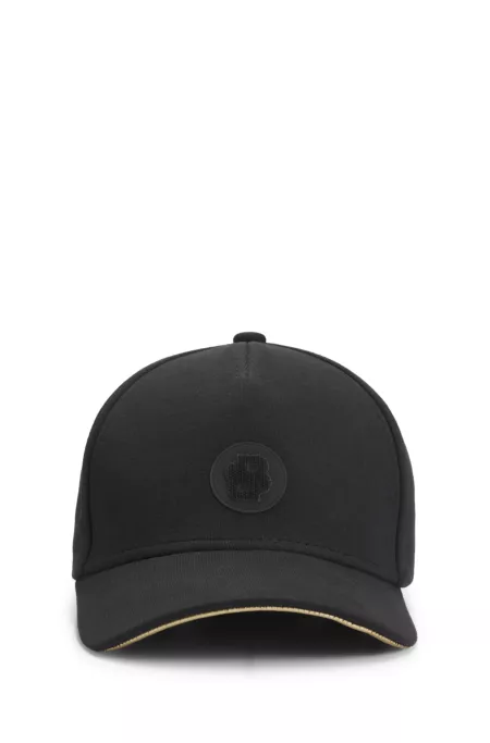 Cotton-blend cap with Double B monogram patch