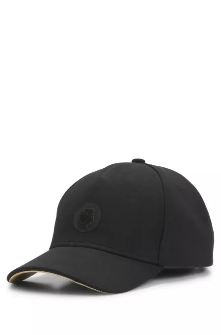Cotton-blend cap with Double B monogram patch