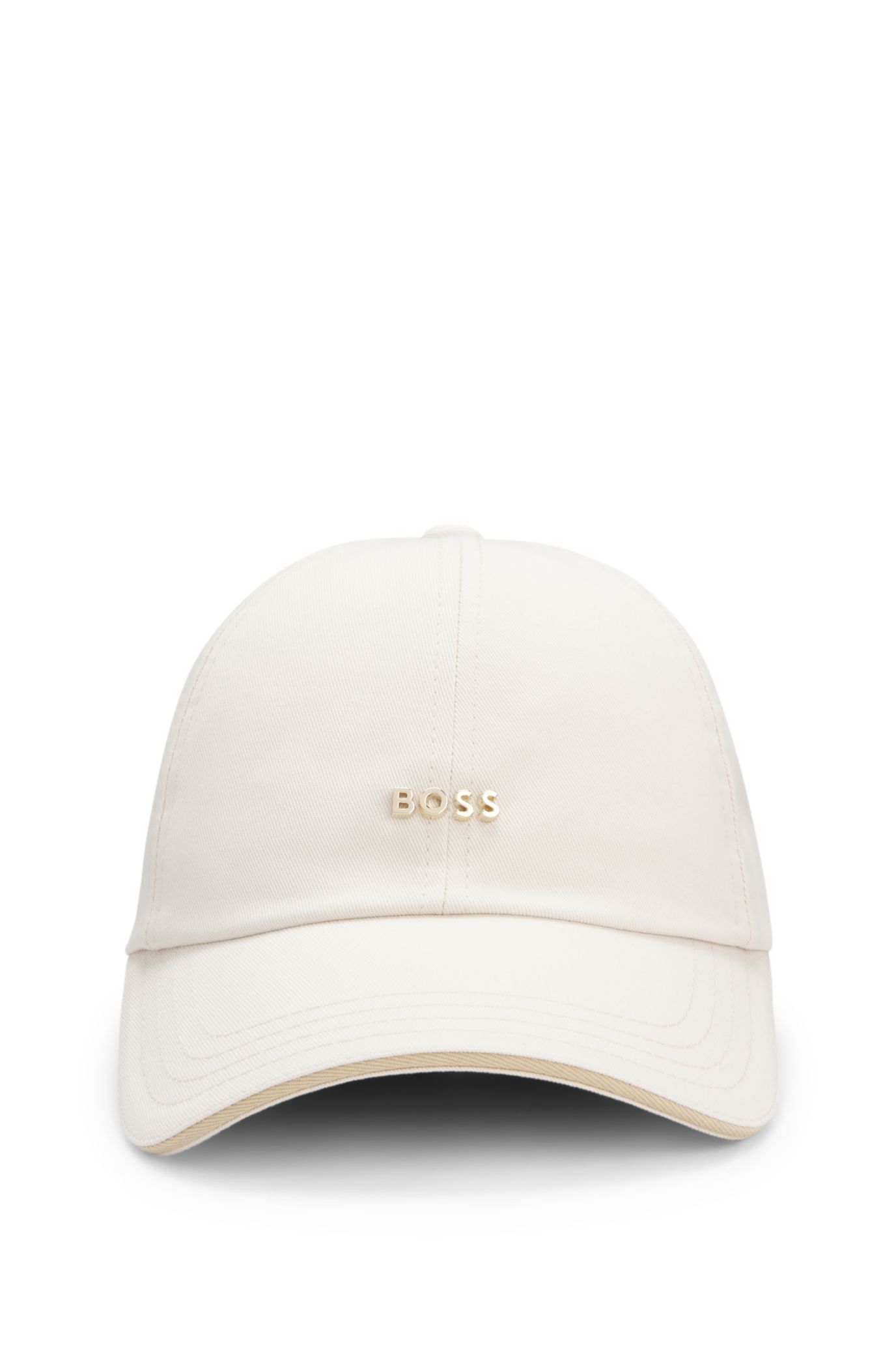 ★Hugo Boss★刺繍ロゴ コットン ツイールキャップ BOSS - コットンツイル キャップ ロゴディテール - ブラック