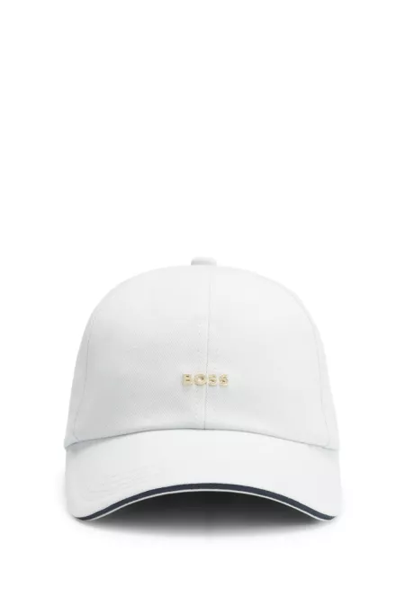 Cotton-twill cap with metal logo