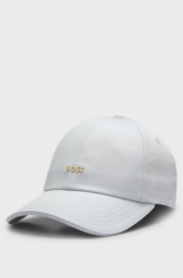 Cap aus Baumwoll-Twill mit Metall-Logo, Hellblau