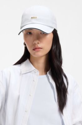Cotton cap with metal logo lettering, Light Blue