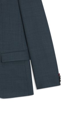 エクストラスリムフィット ツーピーススーツ パフォーマンスストレッチクロス, ブルー