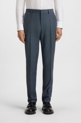 Two-piece extra-slim-fit suit in performance-stretch cloth, Blue