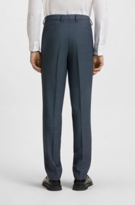 Two-piece extra-slim-fit suit in performance-stretch cloth, Blue