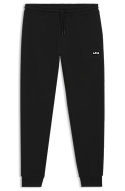 Cotton-terry tracksuit bottoms with logo detail