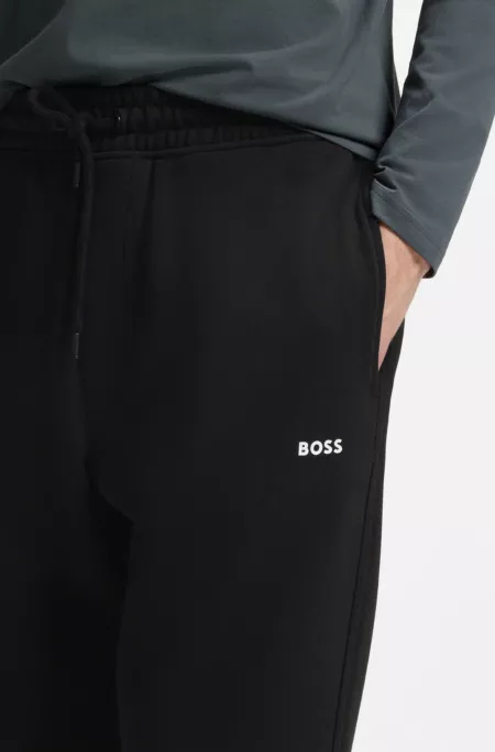 Bas de survêtement en molleton de coton avec détail logo