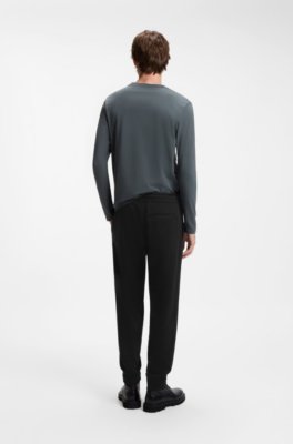 Boss Cotton-terry tracksuit bottoms with logo detail mjukisbyxor herr – bild 3