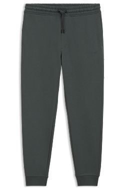 Cotton-terry tracksuit bottoms with logo detail