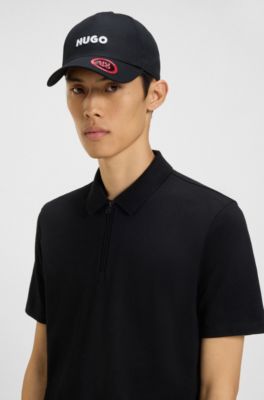 Cap aus Baumwoll-Twill mit Logo , Schwarz