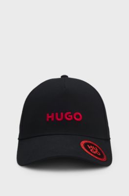 Kasket i bomuldstwill med logo , Sort