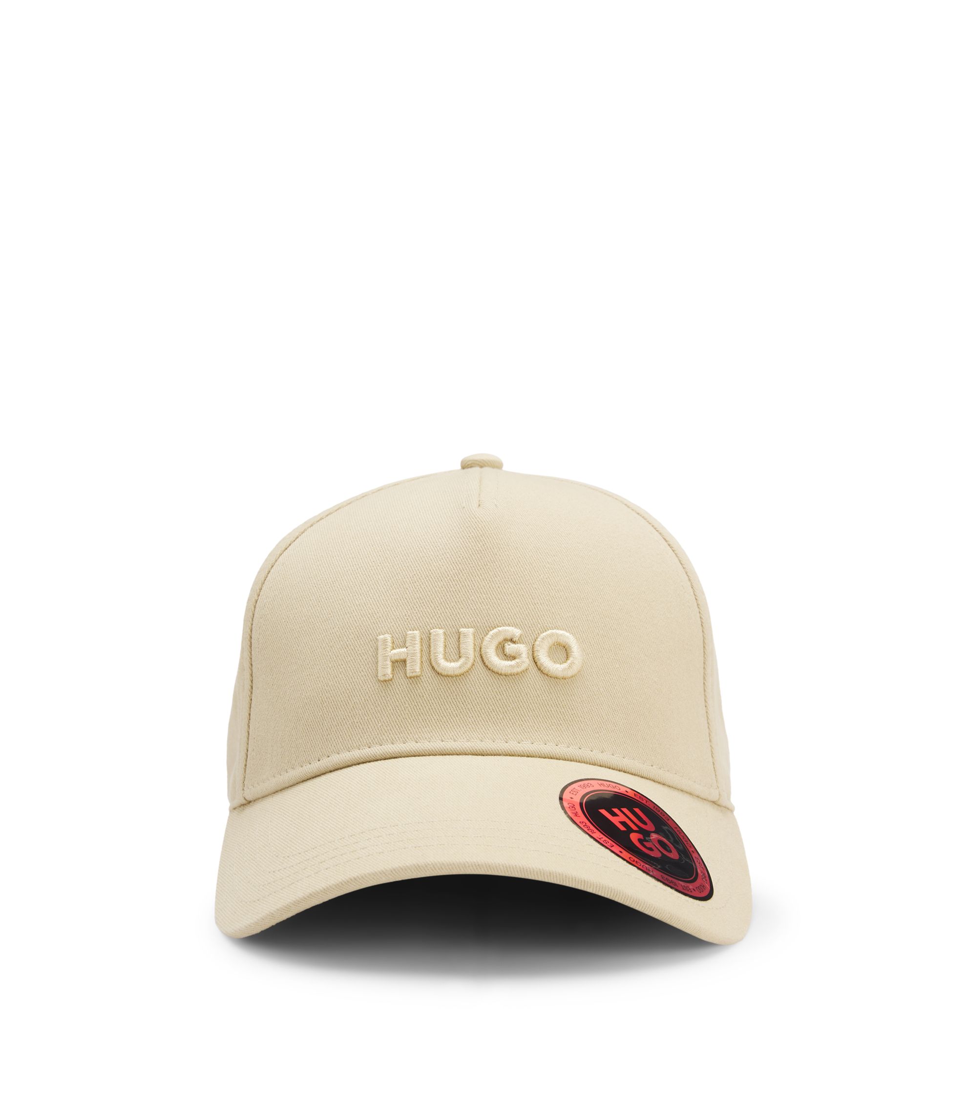 HUGO - Cotton-twill cap with logo - Beige