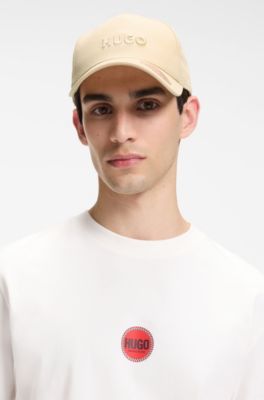 Cotton-twill cap with logo , Light Beige