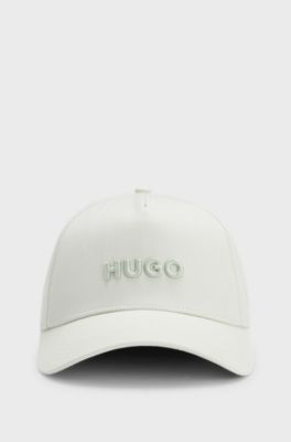 Pet van katoenen twill met logo , Kalk