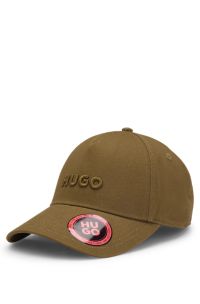 Cotton-twill cap with logo, Khaki