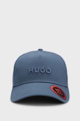 Pet van katoenen twill met logo , Blauw