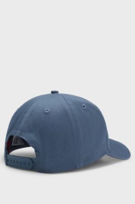 Pet van katoenen twill met logo , Blauw