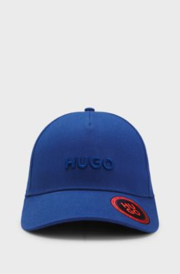 Pet van katoenen twill met logo , Blauw