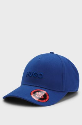 Pet van katoenen twill met logo , Blauw