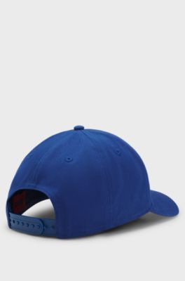 Pet van katoenen twill met logo , Blauw