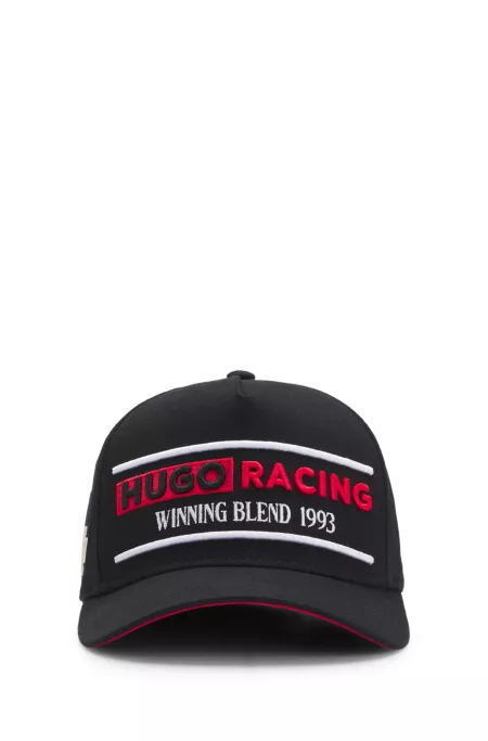 Cotton-twill cap with racing logo