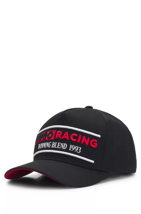 Cotton-twill cap with racing logo
