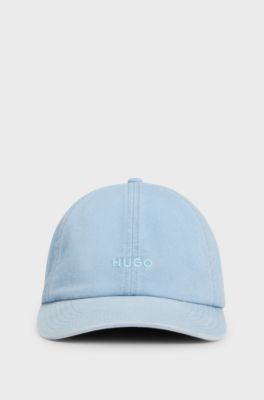 Cotton-twill 6-panel cap with embroidered logo, Light Blue