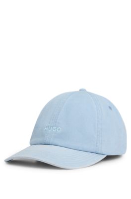 Cotton-twill 6-panel cap with embroidered logo, Light Blue