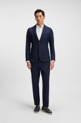 Slim-Fit Hemd aus funktionalem Stretch-Gewebe mit Struktur, Wei&szlig;