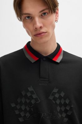 HUGO HUGO x RB relaxedfit polo shirt with signature bull motif