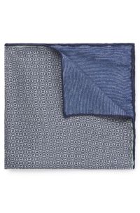 Silk pocket square with digital prints, Green