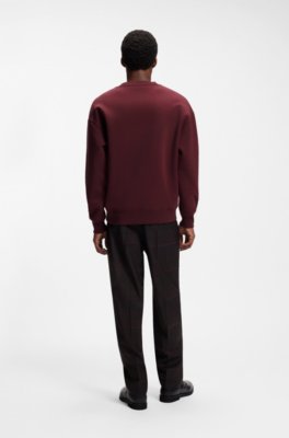 Hugo Cotton-blend sweatshirt with stacked-logo badge herr – bild 3