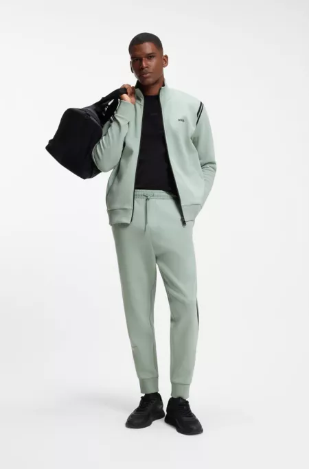 Ensemble de survêtement Regular en coton stretch avec empiècements à rayures