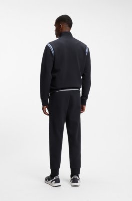 Boss Stretch-cotton regular-fit tracksuit set with stripe inserts sweatshirts herr – bild 3