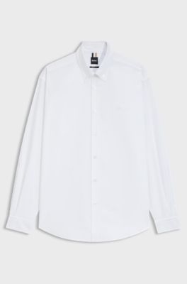 Relaxed-fit shirt in Oxford cotton, White