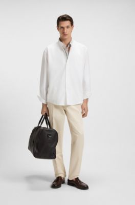 Relaxed-fit shirt in Oxford cotton, White