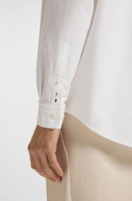 Relaxed-fit shirt in Oxford cotton, White