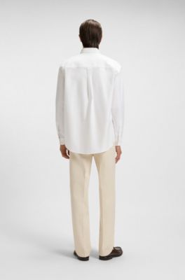 Relaxed-fit shirt in Oxford cotton, White