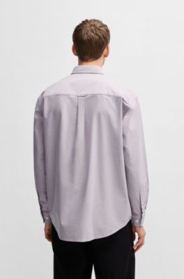 Relaxed-fit shirt in Oxford cotton, Purple