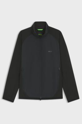 Water-repellent jacket in super-stretch poplin, Black